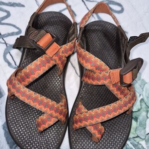 Chaco Women's Orange Patterned Strappy Sandals
